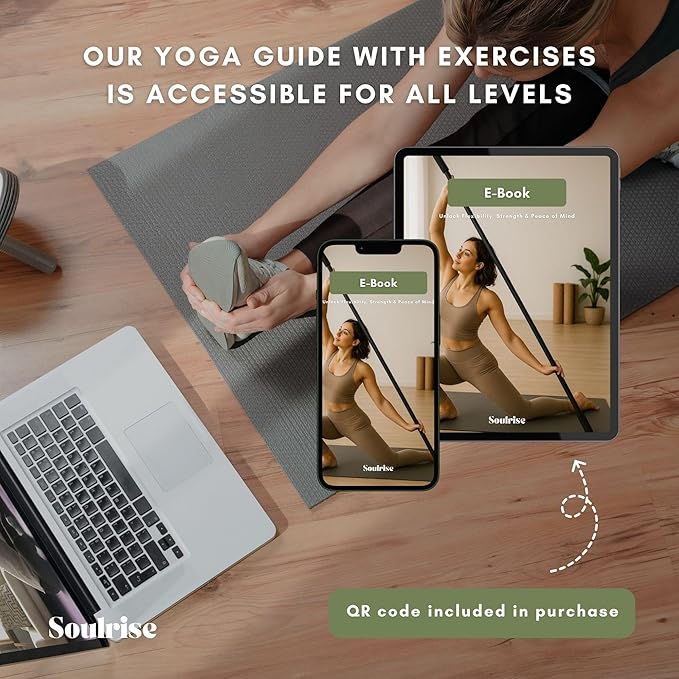 Yoga Stick for Mobility Exercise, Stretching, Pilates, Physical therapy, Fitness and other Workout - Adjustable 5 ft Pole will fix Posture, Stretch, Balance and Flexibility Training - Incl free E-book