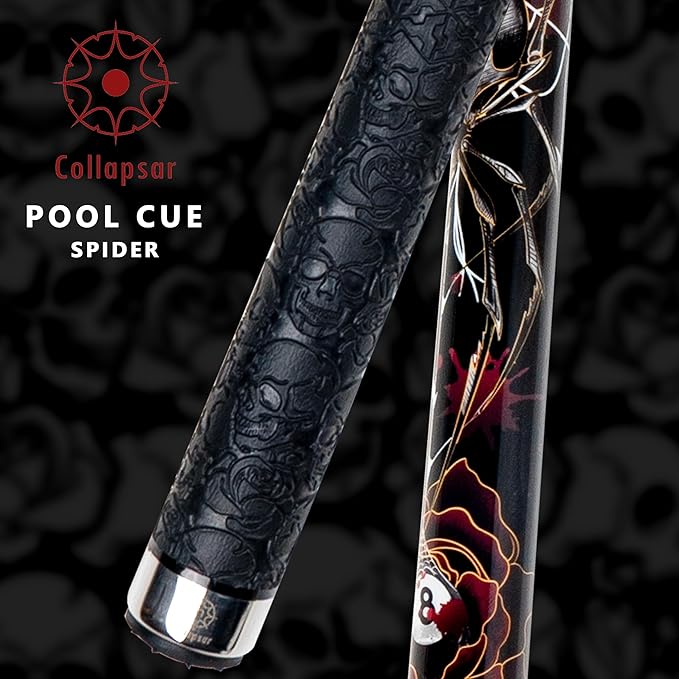 Collapsar CBP Pool Stick with 1X1 Hard Case,13mm Tip with Low Deflection Technology Billiard Cue,58" 2-Pieces 19-21 oz Professional Pool Cue Set