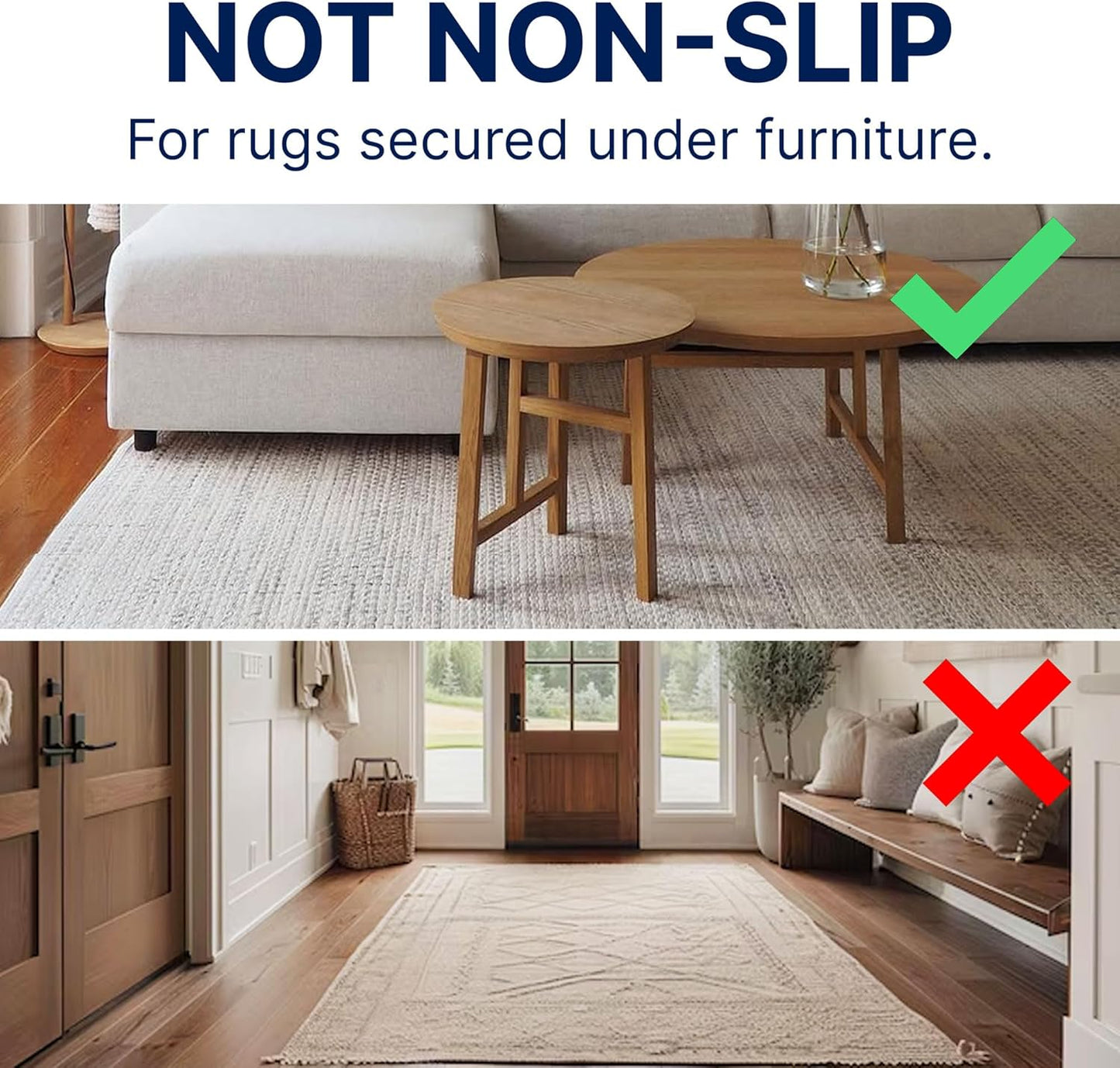 RUGPADUSA - Eco-Plush - 5'x7' - 3/8" Thick - 100% Felt - Extra Cushioned Rug Pad - Available in 3 Thicknesses, Many Custom Sizes