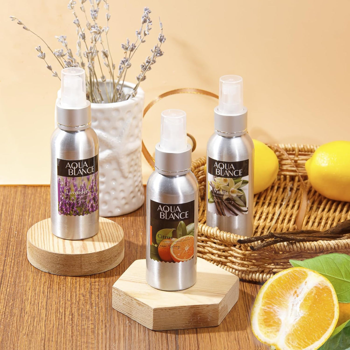 Fragrant Room Spray, Lavender, Vanilla, Citrus, 3 x 3.4 fl oz, Air Fresheners Odor Eliminator for Home, Bathroom, Concentrated Room Spray