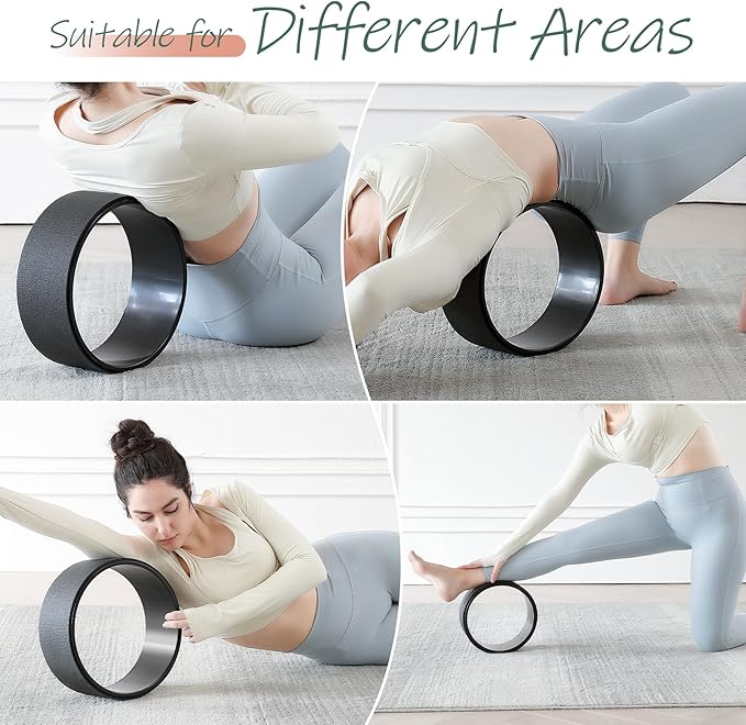 Back Roller, Foam Roller for Neck & Back Pain Relief, Yoga Wheel for Deep Tissue Muscle Massage, High Density Foam Tool for Physical Therapy, Stretching & Exercise(3 Pack)