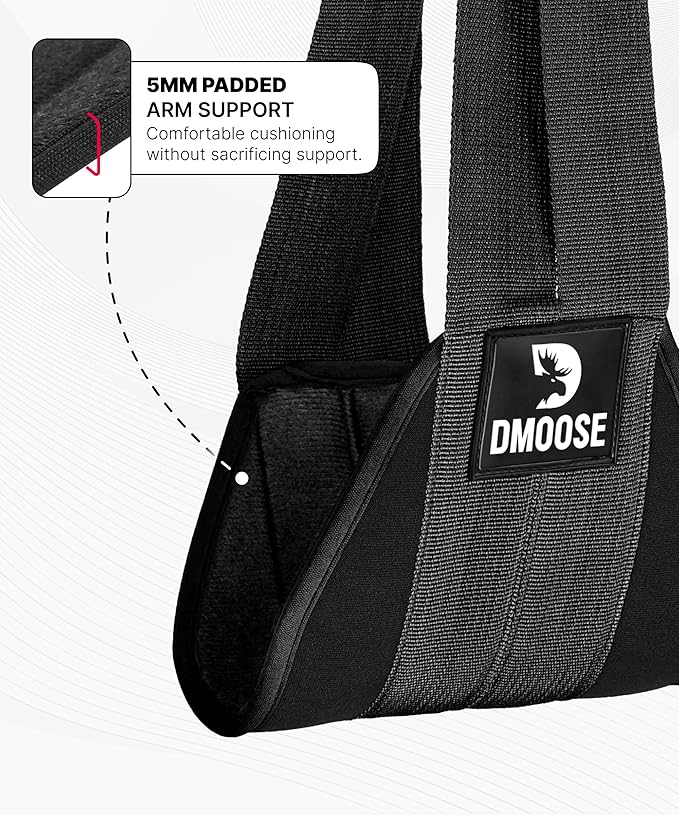 DMoose Fitness Hanging Ab Straps for Pull Up Bar & Core Strength Training - Soft Padded Exercise Straps for Ab Swing & Leg Raises, Hang Bar Strap with 2 Steel Carabiners - Abs Equipment for Home & Gym