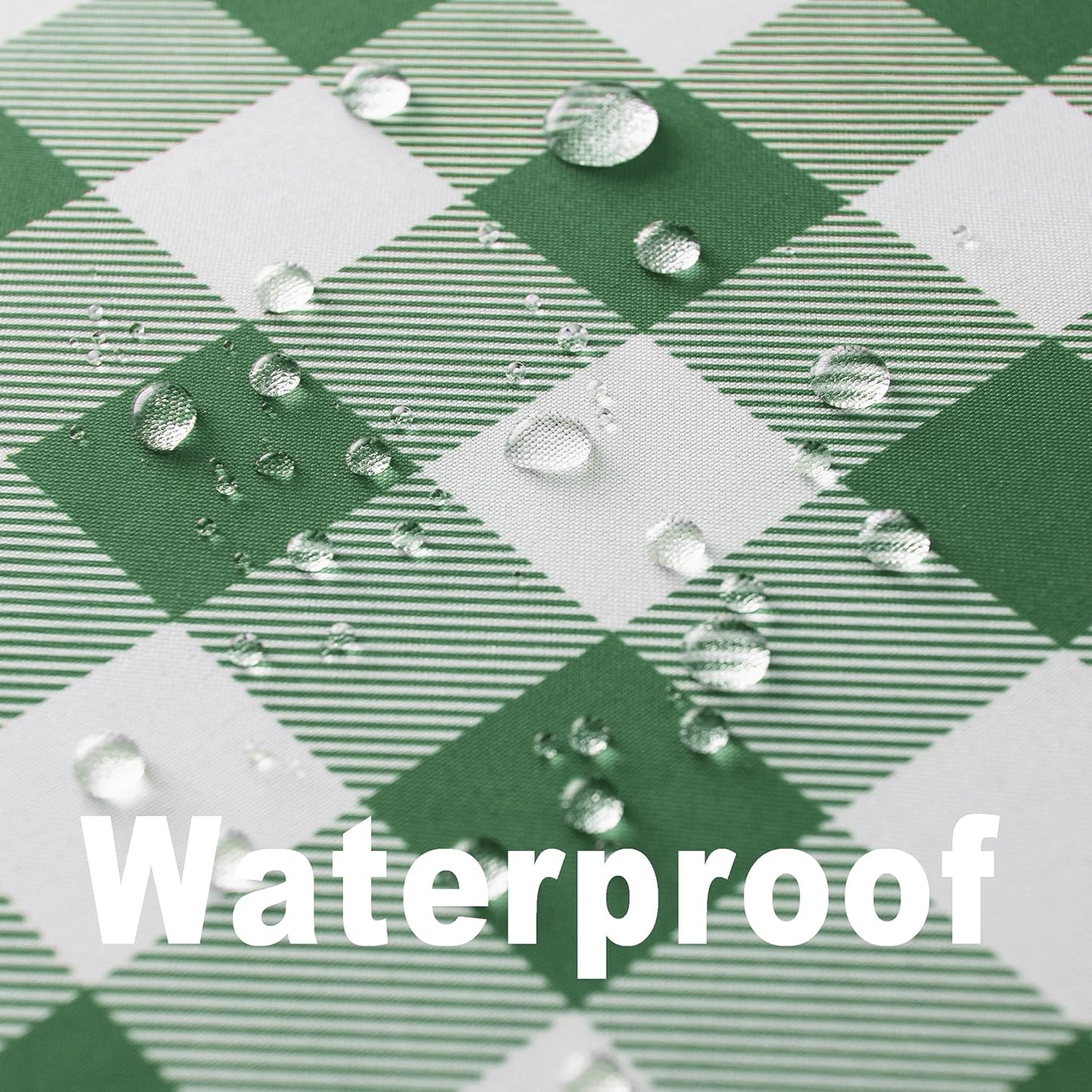 Classic Gingham Tablecloth Fabric - Oblong 58x120 Water Resistant Chequered Pattern Table Cloth for Indoor/Outdoor Use - Tabletop Cover for Birthday, Picnics, Gardens, and Parties