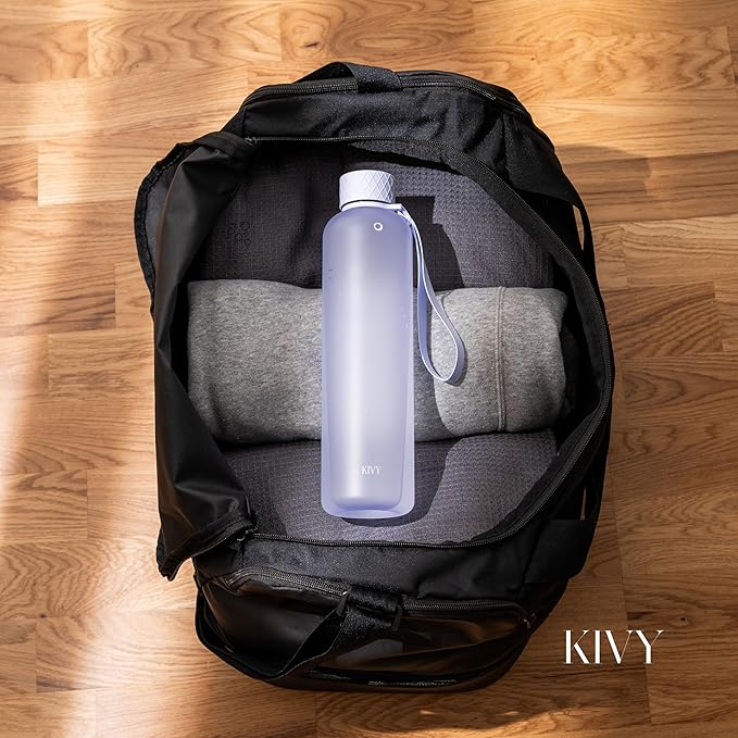 KIVY Slim Water Bottle 32oz [Lightweight & Shatterproof] - Reusable Tritan Water Bottle - Leak Proof Water Bottle for Women & Men - No Spill Drinking Bottle - Dishwasher Safe - BPA Free