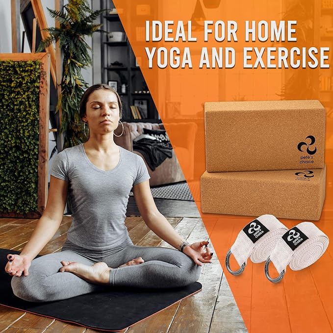 2-PACK or 5-PACK Yoga Exercise Adjustable Straps 8Ft | BONUS eBook | with Durable D-Ring For Pilates & Gym Workouts | Hold Poses, Stretch, Improve Flexibility & Maintain Balance