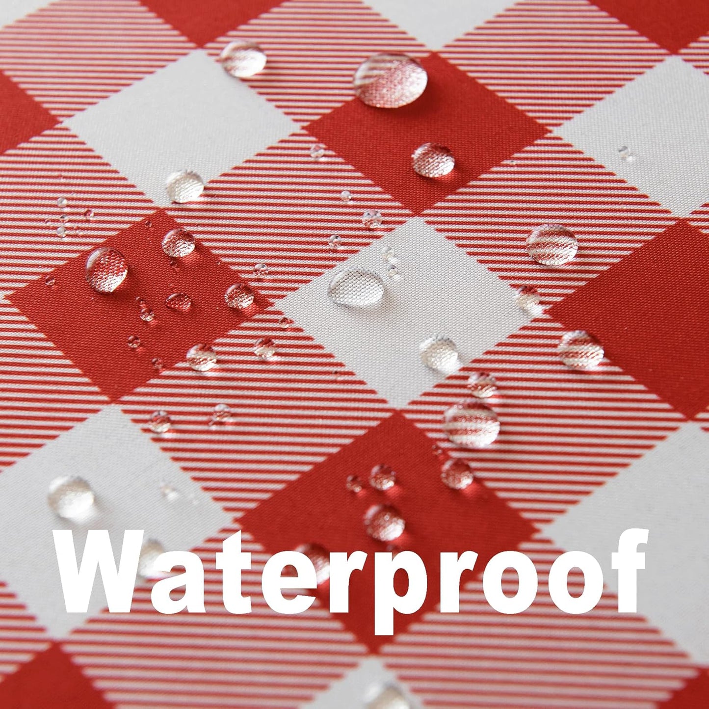 Waterproof Checkered Tablecloth Fabric - Rectangle 58x84 Inch Classic Gingham Buffalo Plaid Table Cloth for Indoor/Outdoor Use - Washable Table Cover for Kitchen, BBQs, and Parties