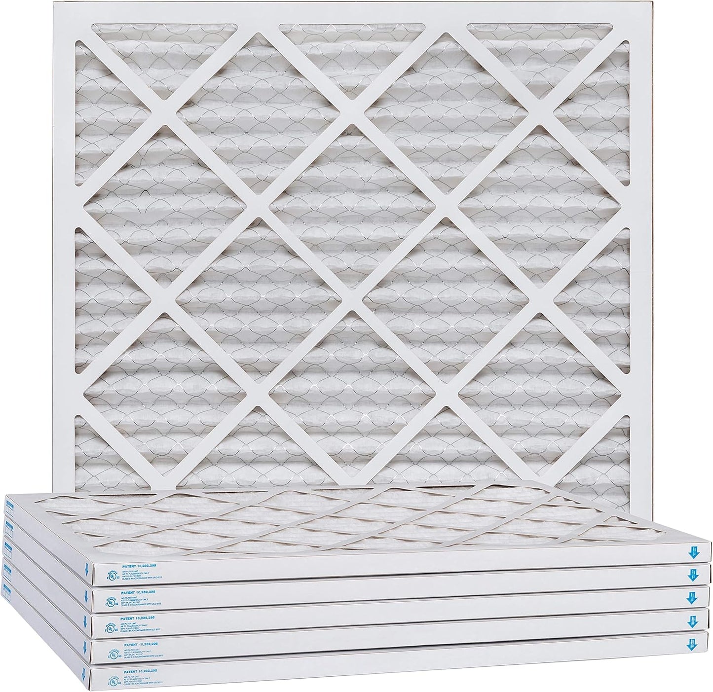 Aerostar 21 1/4x21 1/4x1 MERV 8, Pleated Air Filter, 21 1/4 x 21 1/4 x 1, Box of 6, Made in the USA