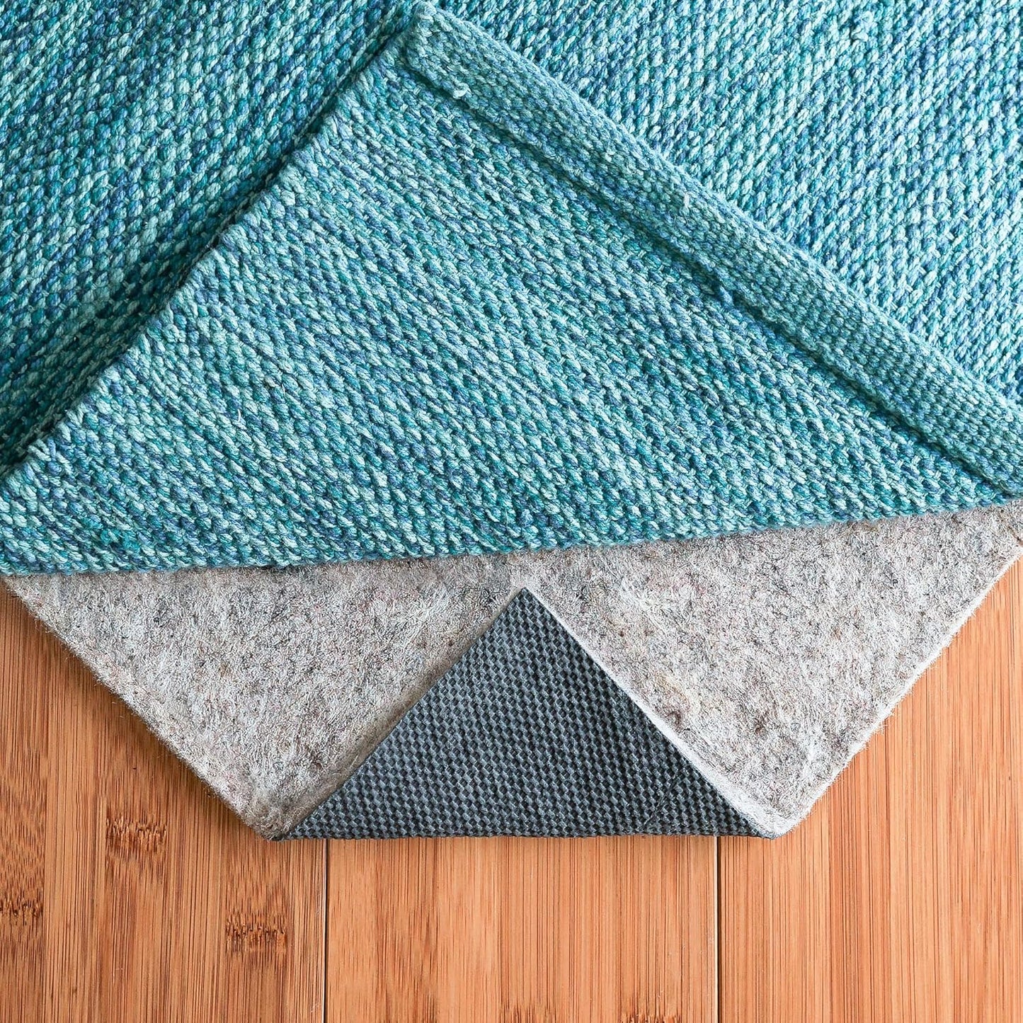 RUGPADUSA - Dual Surface - 9'10" x 12'10" - 1/8" Thick - Felt + Rubber - Non-Slip Backing Rug Pad - Adds Low-Profile Comfort and Protection
