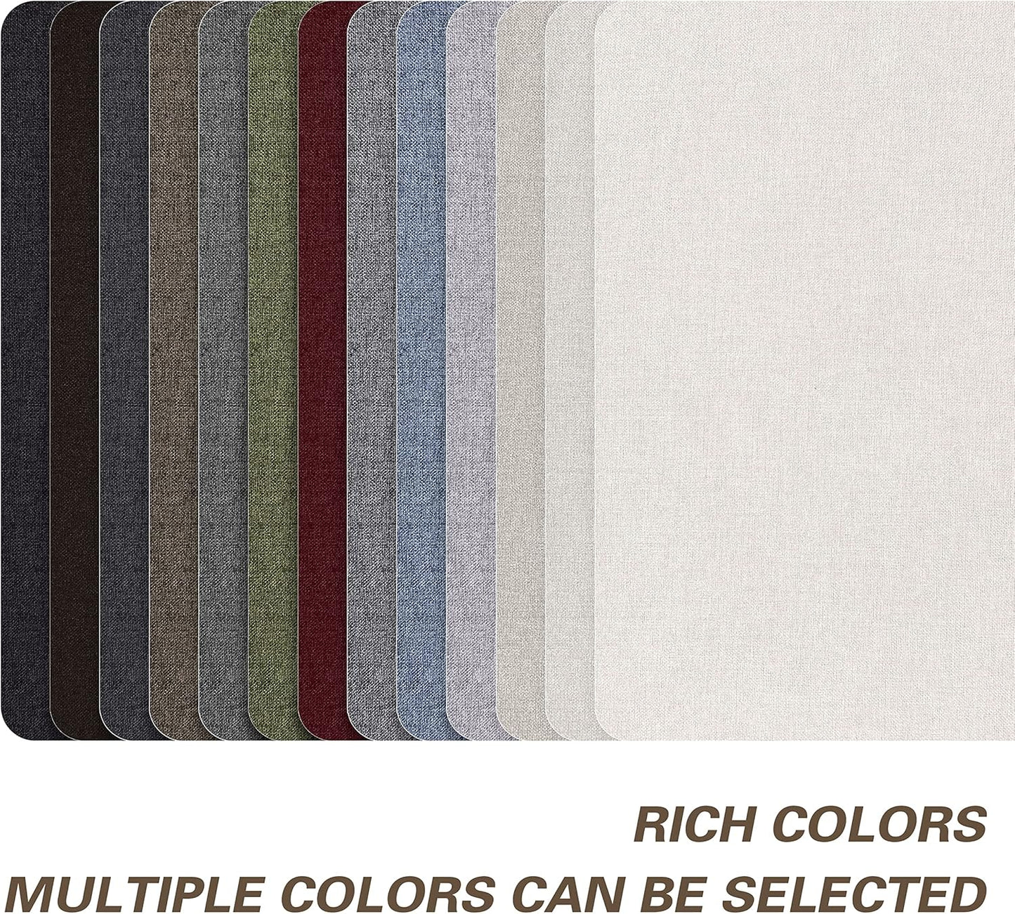 KING MOUNTAIN Coarse Linen Repair Patches, Self-Adhesive Linen Fabric Patches, 8X11 inch 2 PCS, Multi Color, Can be Used for Linen Sofa Repair and Linen Clothes Repair(8" x 11"-2PCS, Ebony Brown)